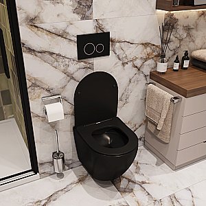 Унитаз подвесной CeruttiSpa TICINO Aria MB CT8918 черный матовый, черный матовый купить в интернет-магазине Sanbest