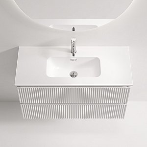 Тумба с раковиной Sancos Snob R SNR90/39W/CN7030 Bianco для ванной в интернет-магазине Sanbest