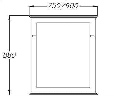 Зеркало Опадирис Палермо 90 светлый орех в ванную от интернет-магазине сантехники Sanbest