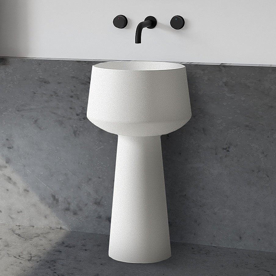 Раковина отдельностоящая ABBER Stein AS2508-H белая матовая купить в интернет-магазине Sanbest