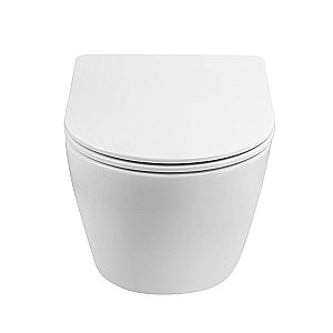 Унитаз Art&Max SANREMO AM026CHR/SC белый, с крышкой микролифт, безободковый купить в интернет-магазине Sanbest