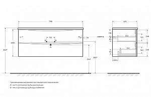 Тумба с раковиной BelBagno MARINO-CER-N-1200-2C-SO-RR-P Rovere Rustico для ванной в интернет-магазине Sanbest