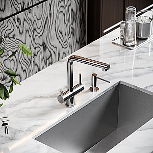 Смеситель для кухни Sancos Spin SC4015BN брашированный никель купить в интернет-магазине сантехники Sanbest