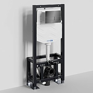 Инсталляция для унитаза WasserKraft Dill 61TLT.010.ME.PB04 с черной глянцевой кнопкой купить в интернет-магазине сантехники Sanbest