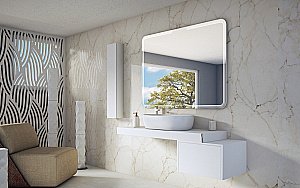 Консоль подвесная Cezares TAVOLONE 41784+50179+41790 60 белый для ванной в интернет-магазине сантехники Sanbest