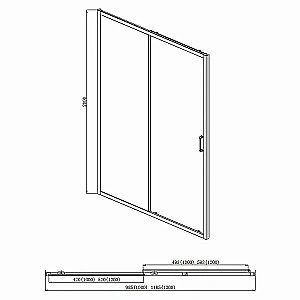 Душевой уголок Aquatek Ария ARI RA 90х120 стекло прозрачное/профиль хром купить в интернет-магазине Sanbest