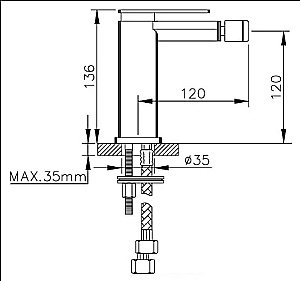 Смеситель для биде Elghansa Sindy 4652520 хром купить в интернет-магазине сантехники Sanbest