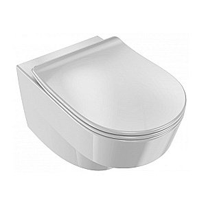 Унитаз подвесной Jacob Delafon Odeon Rive Gauche EDR103-BL безободковый, с инсталляцией, с крышкой микролифт, белый/кнопка матовая черная купить в интернет-магазине Sanbest