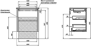 Тумба с раковиной Allen Brau Gravity 60 1.370008.AM антрацит матовый для ванной в интернет-магазине Sanbest