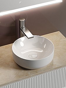 Тумба с раковиной Sancos SNOB T 80 со столешницей, белая матовый для ванной в интернет-магазине Sanbest