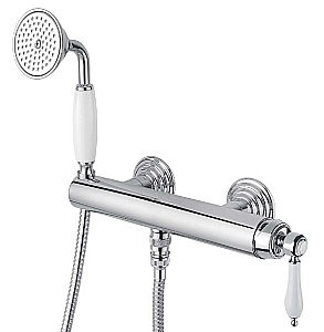 Смеситель для ванны Cezares APHRODITE-DDM-01-Bi хром/ручка белая купить в интернет-магазине сантехники Sanbest