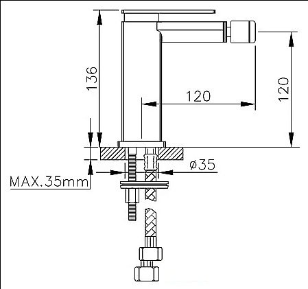 Смеситель для биде Elghansa Sindy 4652520 хром купить в интернет-магазине сантехники Sanbest