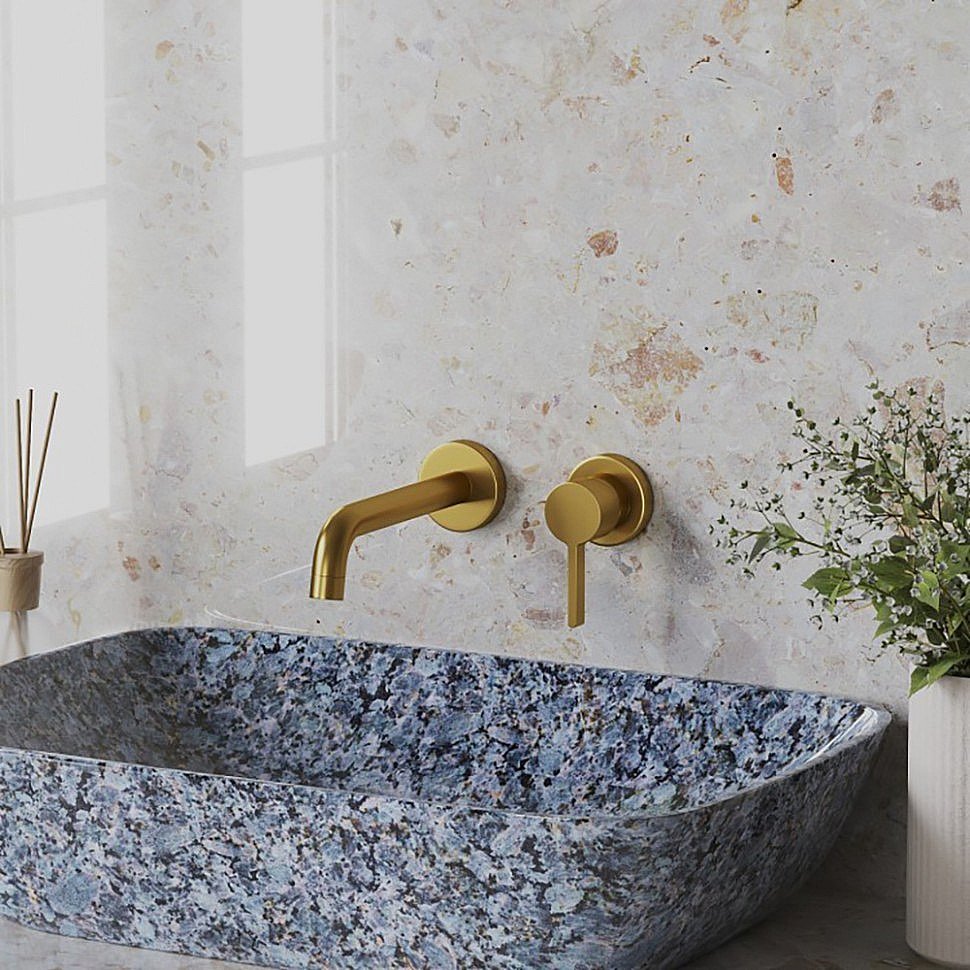 Смеситель для раковины PAINI Brera 74PJ208 золото матовое купить в интернет-магазине сантехники Sanbest