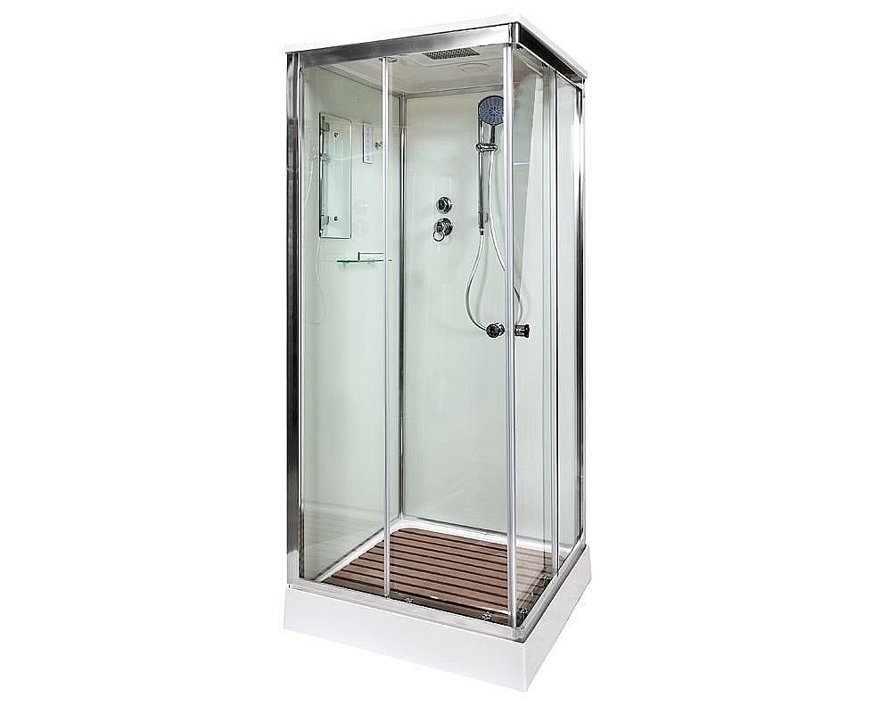 Душевая кабина DTO K401SEL 100x100 с электрикой прозрачная/хром купить в интернет-магазине Sanbest