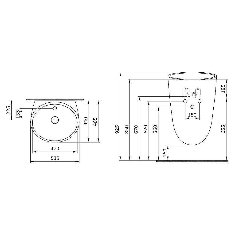 Раковина Ambassador Queen 54 116T20102 белая матовая купить в интернет-магазине Sanbest