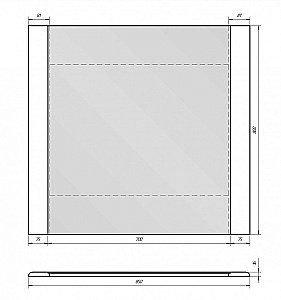 Зеркало Dreja Uni 85 в ванную от интернет-магазине сантехники Sanbest