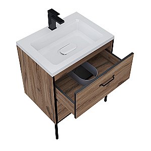 Тумба с раковиной Grossman НЕРО 106504 65 альпийский дуб для ванной в интернет-магазине Sanbest