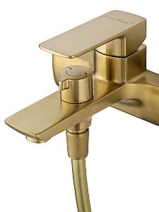 Смеситель для ванны с душем WONZON & WOGHAND EDGE, Брашированное золото (WW-88639003A- BG) купить в интернет-магазине сантехники Sanbest