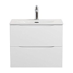Тумба с раковиной BelBagno MARINO-CER-MINI-600-2C-SO-BO-P Bianco Opaco для ванной в интернет-магазине Sanbest