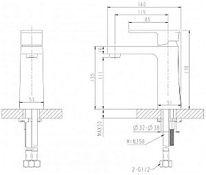 Смеситель для раковины Bravat RIFFLE F172106C купить в интернет-магазине сантехники Sanbest