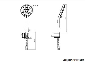 Душевой гарнитур Aquatek AQ2010MB черный купить в интернет-магазине сантехники Sanbest