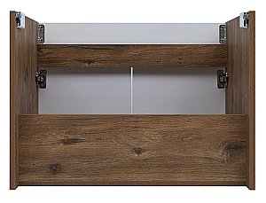 Тумба с раковиной Aquanet Оптима 80 344793+301805 дуб рустикальный/белый сатин для ванной в интернет-магазине Sanbest