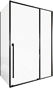 Душевой уголок Allen Brau Fantasy 2.0 3.11007.31+3.11012.31 130х80 стекло прозрачное/профиль черный матовый купить в интернет-магазине Sanbest