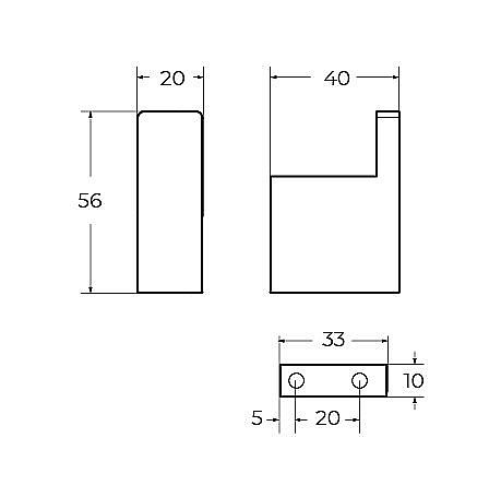 Крючок Cezares SLIDER-HK-01 хром купить в интернет-магазине сантехники Sanbest