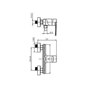 Смеситель для душа Caprigo Atlantic 51-016 купить в интернет-магазине сантехники Sanbest