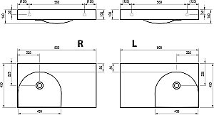 Раковина Ravak Lite XJX1380000 белый купить в интернет-магазине Sanbest