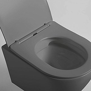 Унитаз Vincea Globo VT1-14SMA безободковый, с крышкой микролифт, антрацит матовый купить в интернет-магазине Sanbest