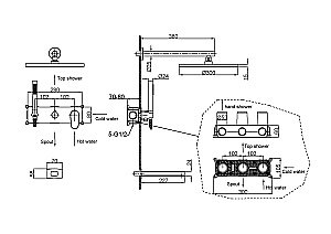 Душевая система Boheme Spectre 454-2-MG золото матовое купить в интернет-магазине сантехники Sanbest