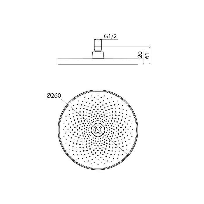 Верхний душ IDDIS SpaHome SPA26CPi64 купить в интернет-магазине сантехники Sanbest