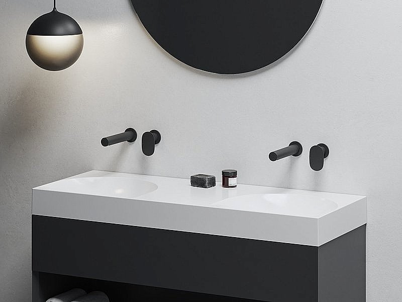 Смеситель для раковины Ravak Spring X070546 черный купить в интернет-магазине сантехники Sanbest