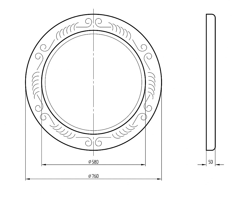Зеркало Migliore Complementi ML.COM-70.728.BR бронза в ванную от интернет-магазине сантехники Sanbest