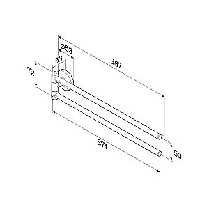 Полотенцедержатель AM.PM X-Joy A85A32600 хром купить в интернет-магазине сантехники Sanbest