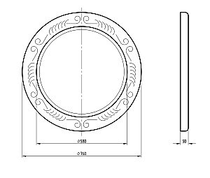 Зеркало Migliore Complementi ML.COM-70.728.BR бронза в ванную от интернет-магазине сантехники Sanbest