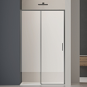 Душевая дверь Vincea Soft 2 110 VDS-3SO2110CLGM стекло прозрачное/профиль вороненая сталь купить в интернет-магазине Sanbest