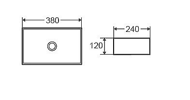Раковина D&K Berlin 38х24 DT1430816 белая купить в интернет-магазине Sanbest