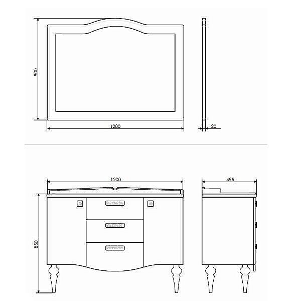 Мебель для ванной Comforty Монако 120 для ванной в интернет-магазине Sanbest