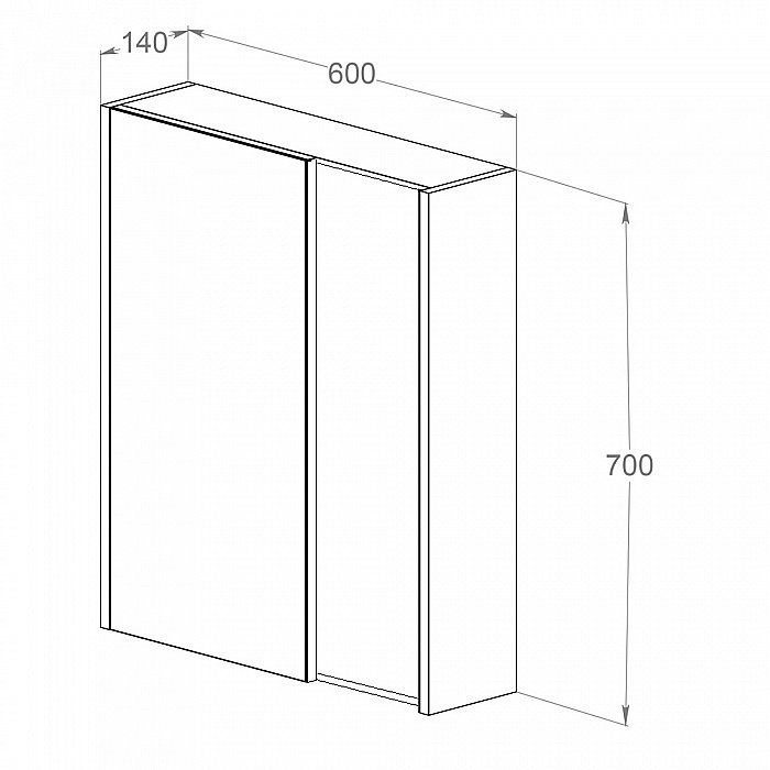 Зеркальный шкаф Orange Topline Line ZLIB60 купить в интернет-магазине сантехники Sanbest