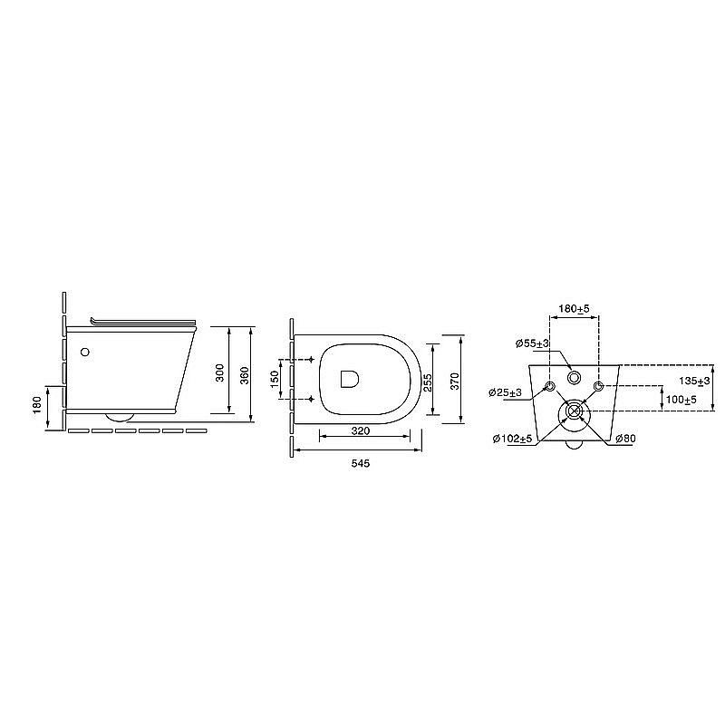 Унитаз подвесной Grossman Retro GR-4482S безободковый, с крышкой микролифт, белый купить в интернет-магазине Sanbest