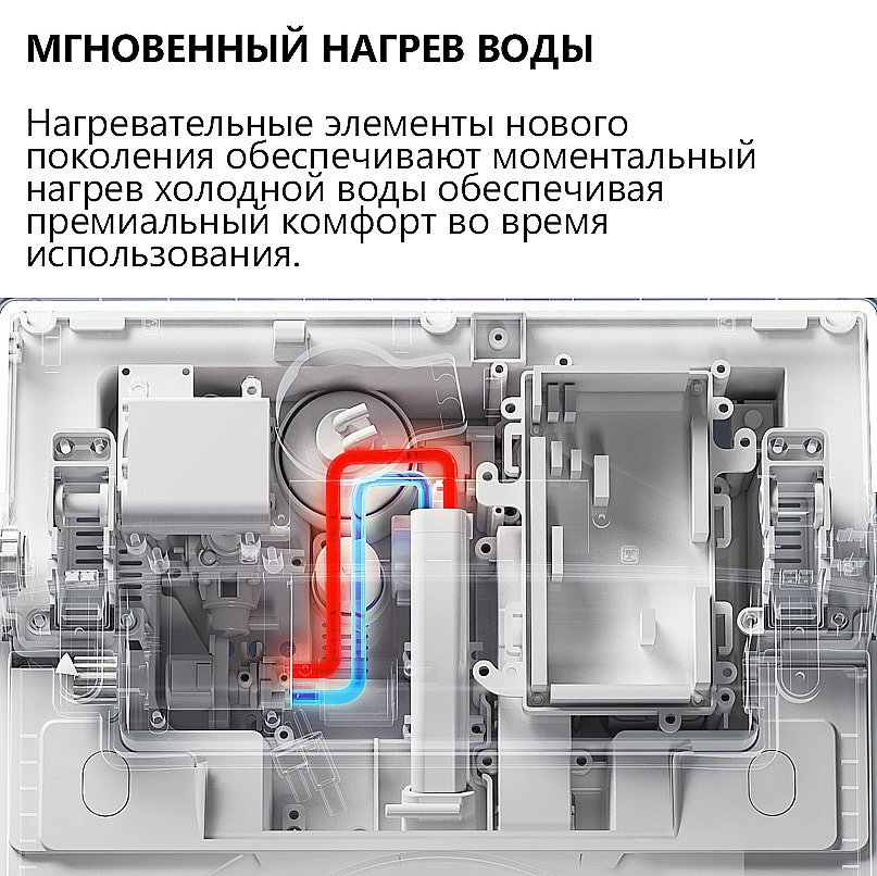 Электронный унитаз-биде ABBER Bequem AC1121S белый, с крышкой микролифт купить в интернет-магазине Sanbest