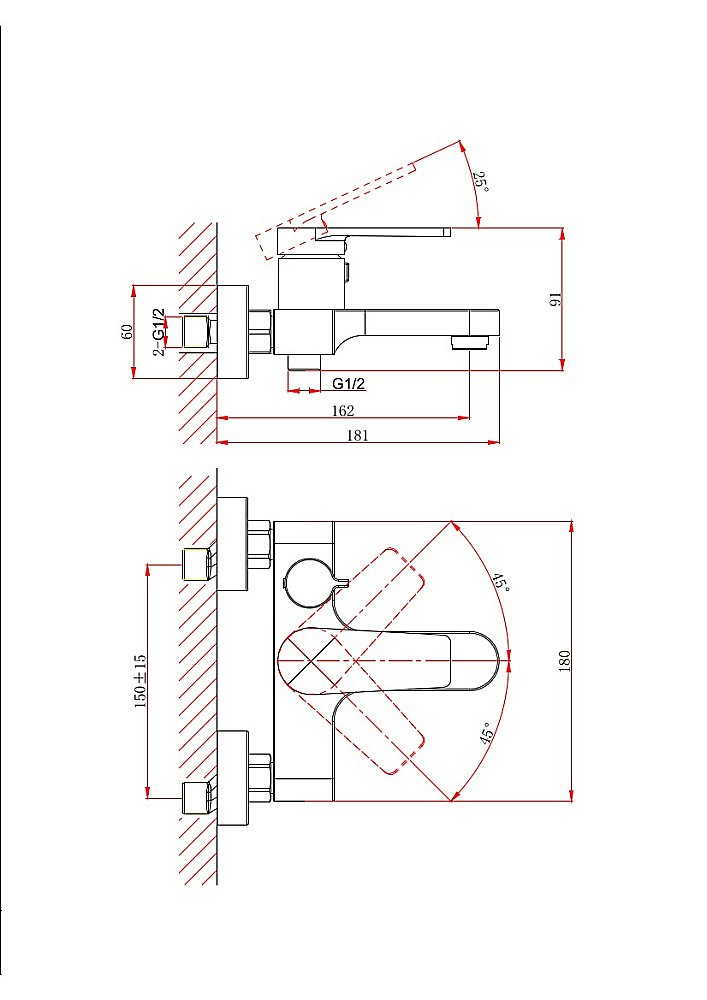 Смеситель для ванны D&K Bayern.Furth DA1523208 белый матовый купить в интернет-магазине сантехники Sanbest