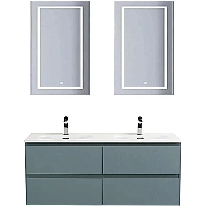 Тумба с раковиной BelBagno 120 KRAFT-1200-4C-SO-AO+BB-8099-120-2 голубая матовая для ванной в интернет-магазине Sanbest