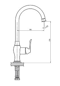 Смеситель для кухни GPD TAURO MTE150 купить в интернет-магазине сантехники Sanbest