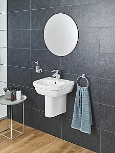 Раковина на полупьедестале Grohe Euro Ceramic альпин-белая купить в интернет-магазине Sanbest
