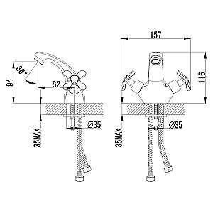Смеситель для раковины Lemark Partner LM6546C купить в интернет-магазине сантехники Sanbest
