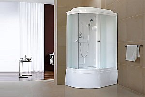 Душевая кабина Royal Bath RB 8120BK1-M 120х80 стекло матовое/профиль белый купить в интернет-магазине Sanbest