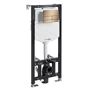 Система инсталляции для унитаза WasserKraft Aller 10TLT.010.ME.RG04 с кнопкой розовое золото купить в интернет-магазине сантехники Sanbest